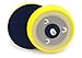 Lake Country Dual-Action 3” Backing Plate - Flexible Polishing Pad Plate w/Smooth Finish - Hook and Loop Pad Fastener - Black & Yellow Polisher Backing Plate with Inner Steel Construction