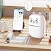Funducts Mini Thermal Printer, Inkless Printer with 5 Rolls Pape, Bluetooth Smart Pocket Compatible with iOS & Android, Portable Thermal Printer for PicturesRetro-Style Photos(Pink)