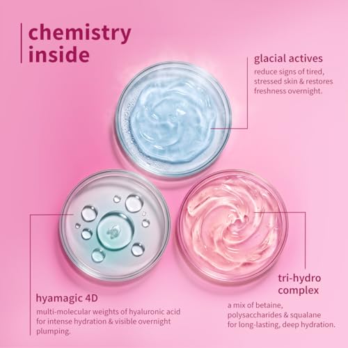 Image of Plum Bulgarian Rose & Hyaluronic Acid Frosted Sleeping Mask | Overnight Hydration| Mattifying sorbet texture | 50g