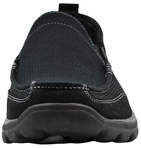 Skechers Men's Superior Milford Slip-On Loafer, Black/Black, 13 M US