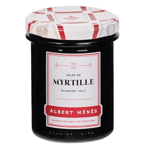 Gelée de myrtille pot de verre 280 g Albert Ménès saveur fruits rouges