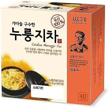Ssangkye Tea [Health Tea] Korea Food Bags (Caldron Nurungji Tea 1.5g X 40 Tea Bags)