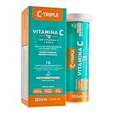 Vitamina C Efervescente 1g + D 400 ui + Zinco 10 mg 10 Comprimidos - C-Triple - Imunidade e Antioxidante