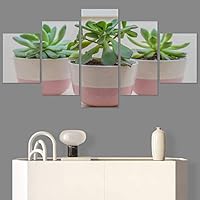 SIGNWIN 5 Panel Canvas Wall Art Modern Art Bohemian Bouquet Colorful Cool Floral Group Multicolor Photography Realism for Home Decorations Ready to Hang - 60