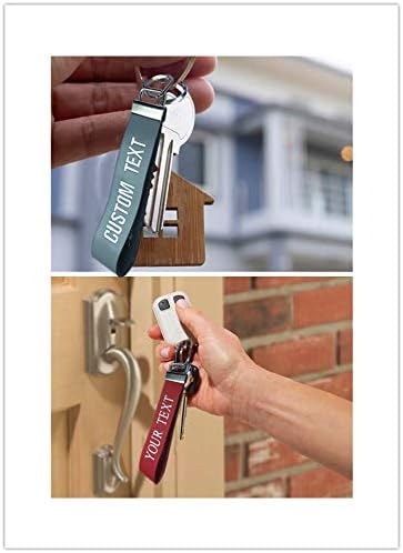 Miniatura 5 de MVCEN Llavero bordado personalizado, 1 unidad, llaveros de coche para hombres de doble cara, bonitos llaveros para mujer