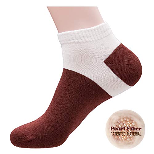 Mens Low Cut Socks Pearl-Fiber Decrease-Odor Moisture-Wicking Ankle Socks (5 Pack)2