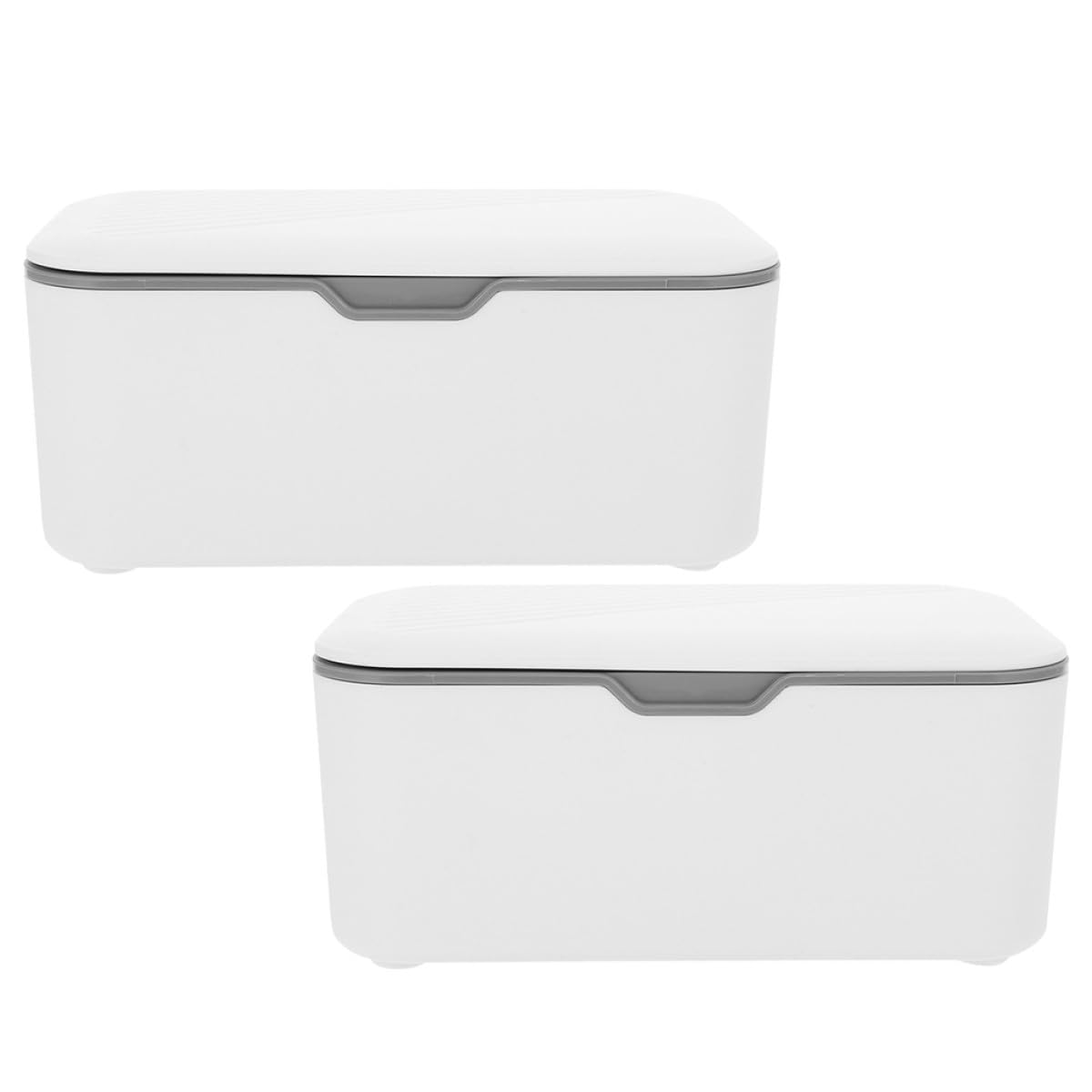 Boîtes à lingettes réutilisables lot de 2 en PP faciles à laver - 8