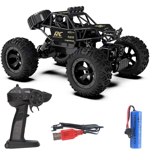 Image of CADDLE & TOES Remote Controlled Monster Like Model Sports Car and Controlling Speed with Gun Remote Toy (Green), Kid, Rechargeable Car for Kids| Monster Truck (Xt-Black)