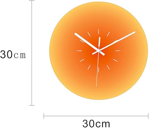 Miniatura 2 de Relojes de pared, reloj de pared de vidrio degradado de 12 pulgadas, reloj analógico moderno y silencioso, funciona con pilas, relojes de pared para