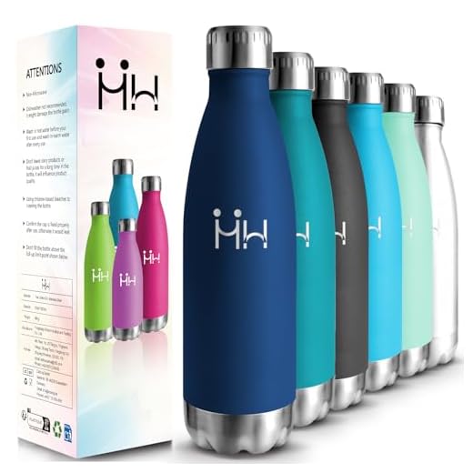 HoneyHolly Borraccia Termica, 18/8 Acciaio Inox Bottiglia Termica - 750ML - Senza BPA Borraccia Palestra, Isolato Sottovuoto, Antigoccia, Bottiglia Acqua Termos per Scuola, Sport, Ufficio