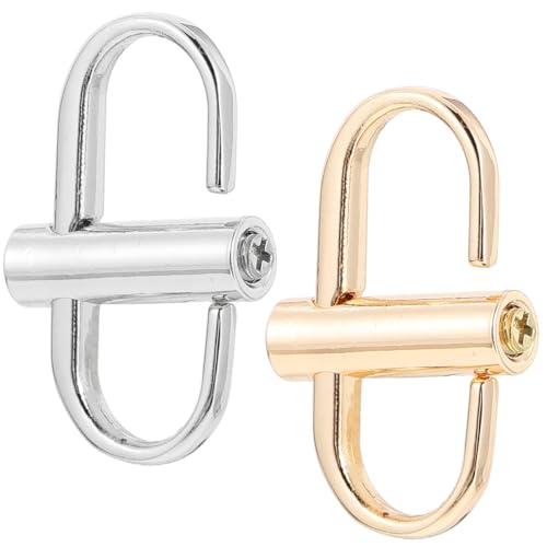 STOBAZA 4pcs Metal Buckles with Screw Fastening Strap Buckles for Chain Bags Shortener Clasps for Handbags Backpacks and Luggage Accessories