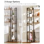 HOOBRO Over The Toilet Storage Rack , 8-Tier Bathroom Organizer Over Toilet Shelf | freestanding over the toilet storage for Toilet Paper Holder,Space Saver, Rustic Brown and Black BF86TS01 - Image 6