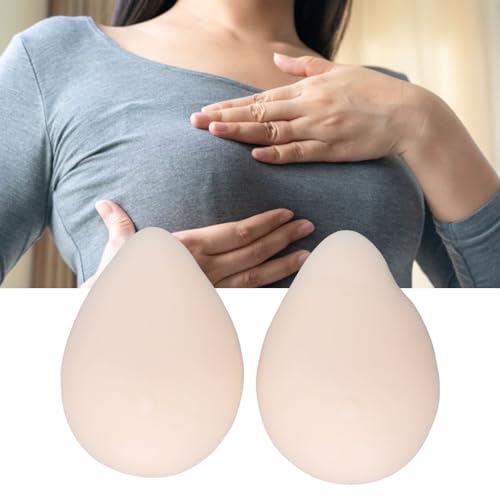 2 Peças de Mama Em Forma de Lágrima, Nova Pele de Silicone Simulada Em Formato de Gota de água, Prót