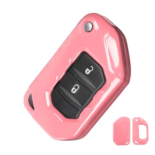 Coque de clé Jeep Wrangler JL JLU et Gladiator JT rose - Protection de télécommande 2018-2025