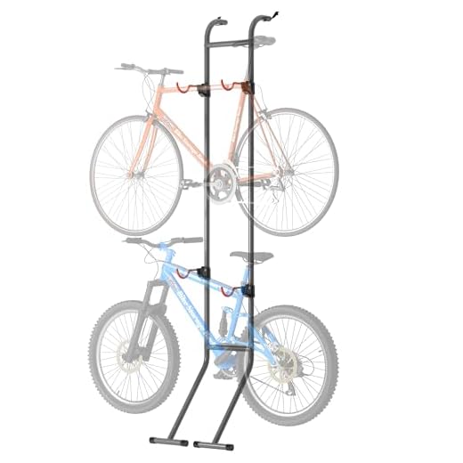 Suchtale 2 Bike Rack, Bicycle Rack, Bike Storage Rack for Garage, Gravity Bike Stand, Indoor Bike Organizer, Floor Vertical Bicycle Holder, Adjustable Wall Mount Cycle Hanger for Road Mountain Bikes