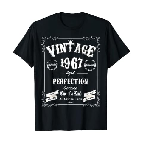 50th Birthday Gift for Men and Women Tshirt, Vintage 1967 T-Shirt Cover