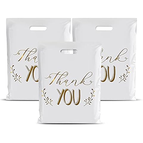 POPGIFTU 100 Pcs Thank You Gift Bags Cover