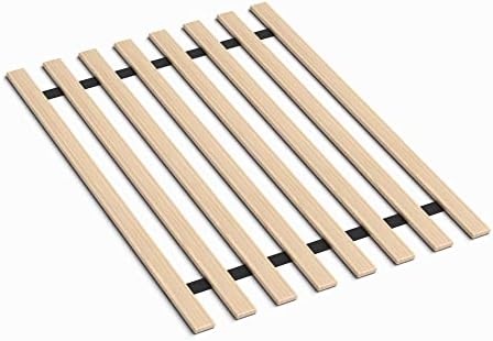 Mayton 0.68-Inch Vertical Mattress Support Wooden Bunkie Board/Bed Slats, Twin, Beige