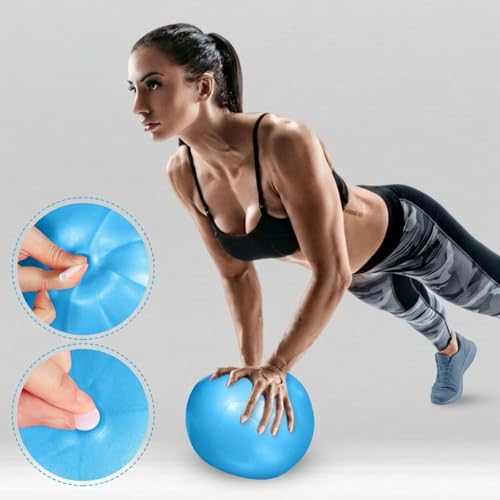 Image of Aoriher 10 Pack 9 Inch Small Pilates Ball Bulk Mini Exercise Ball Portable Non-Slip Workout Yoga Balls with Air Pump for Stability, Barre, Fitness, Balance, Physical &Core, Gym Home Office Use