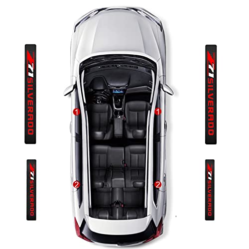 image for rinv Winover 4Pcs for Chvey Silverado Door Sill Protector Reflective 4