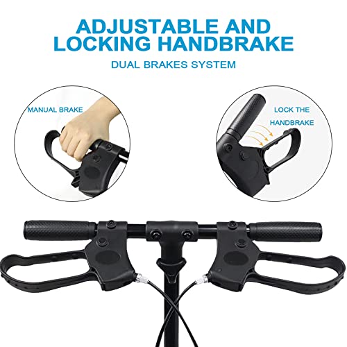 All Terrain Steerable Knee Scooter Walker with Dual Brakes for Foot & Ankle Injuries - Thumbnail 4