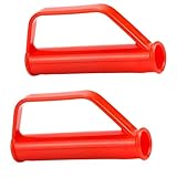 2 Stück 25 mm Sicherheitsgriffe, Sicherheitsgriffe für Sackkarren 25 mm, Ersatzgriffe mit Anstoßschutz - Rote Stapelkarren Griffe