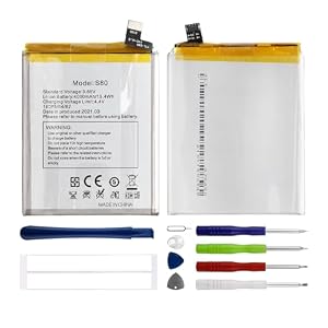 Duotipa 4000mAh Neu Ersatzakku S80 Kompatibel mit Oukitel C21 akku mit Reparatur Tools Kit