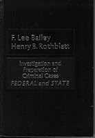 Investigation and Preparation of Criminal Cases Federal and State B00150F1GC Book Cover