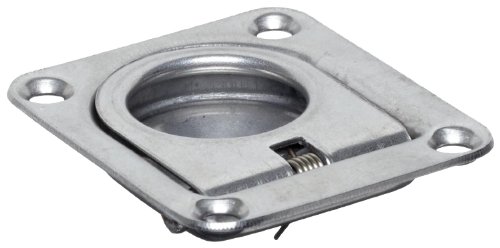 Monroe Stainless Steel 304 Recessed Spring Loaded Ring Pull Handle, Oval Grip, Polished Finish, 2-3/16