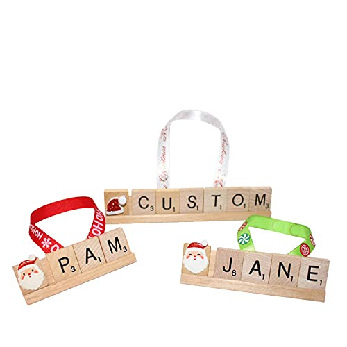 Personalized Christmas Tree Ornament, Custom Ornament, Scrabble Ornament