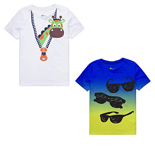 Image of Real Basics Boy's Regular Tshirt(Pack of 2)