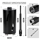 MOXPIFY 102mm x 170mm Long Diamond Core Drill Bit Set with 240mm SDS Plus Shank. To Be Used In Concrete Masonry Brick Block Stone Granite. - Image 3
