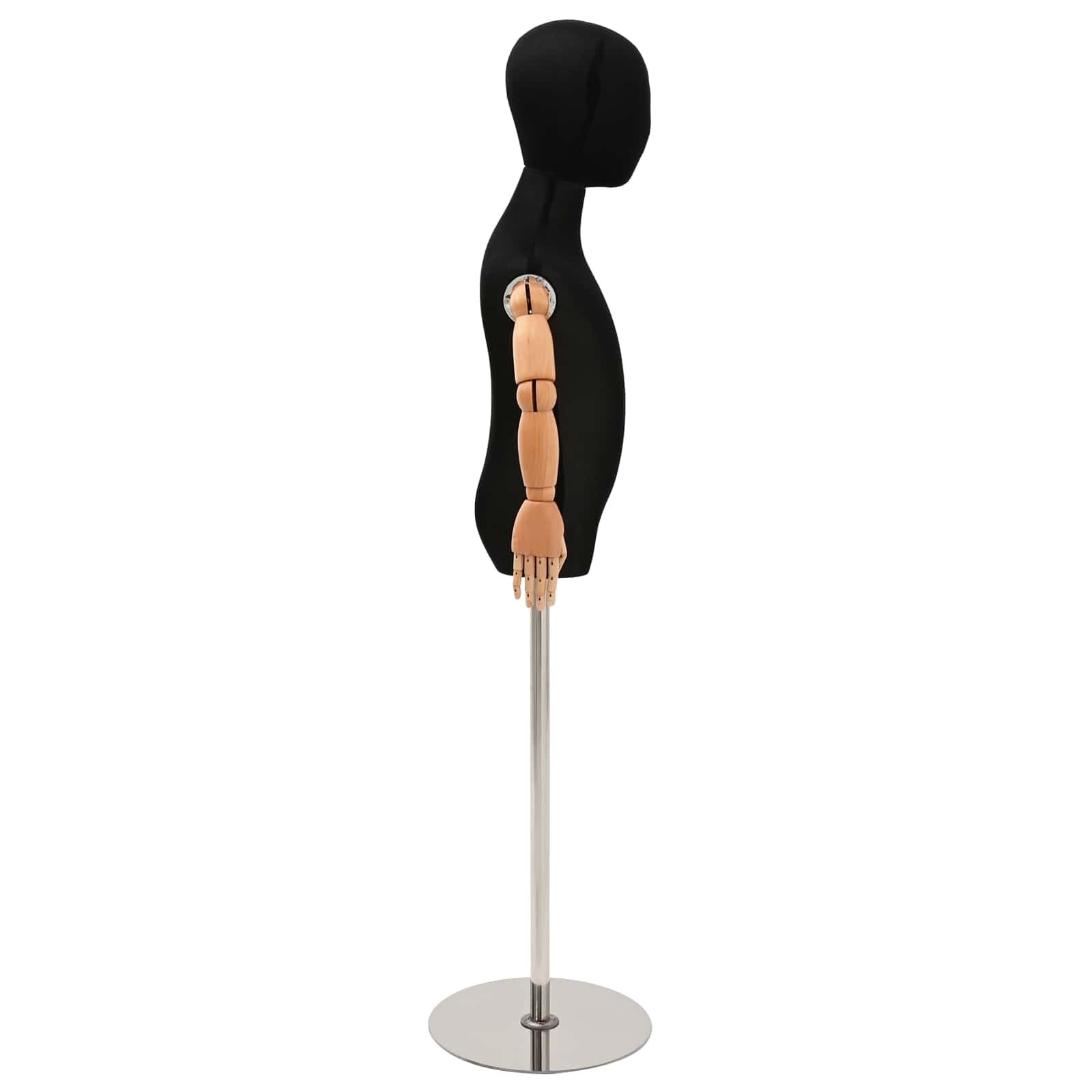 vidaXL Verstellbares 120-150 cm Mannequin mit Basis Unisex PP Schwarz