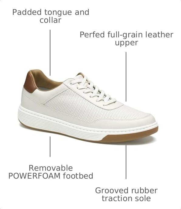 Image of Johnston & Murphy Men's Dawson Perfed U-Throat Sneaker