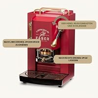 Faber Pro Deluxe Kaffeemaschine aus Messing mit Waffeln aus Ese Papier 44 mm (Cherry Red) – Ansicht 6