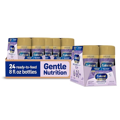 Image of Enfamil NeuroPro Gentlease Ready-to-Feed with Smaller Proteins for Easy Digestion,Brain Supporting DHA, HuMO6* Blend, Baby Formula for easing Fussiness, Gas, Spit-up in 24hrs, 8 Fl Oz (6 ct), 4 Pack