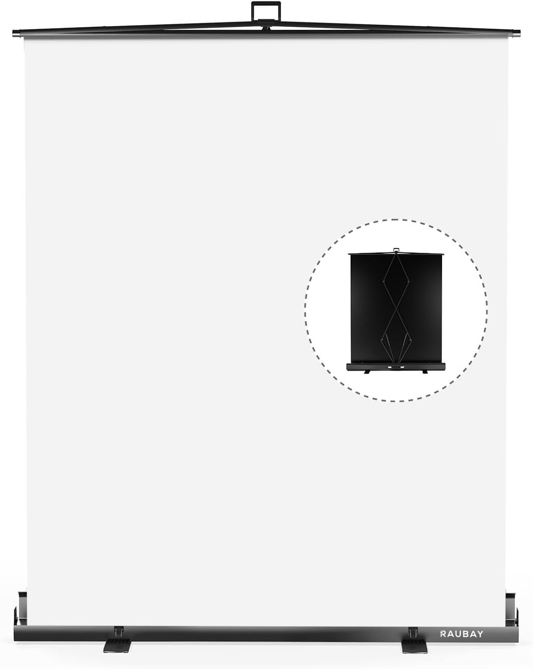 【Einfacher Aufbau】 RAUBAY 152x210cm zusammenklappbarer Weiß Hintergrund White Screen, tragbare auszi… 【Einfacher Aufbau】 RAUBAY 152x210cm zusammenklappbarer Weiß Hintergrund White Screen, tragbare auszi…