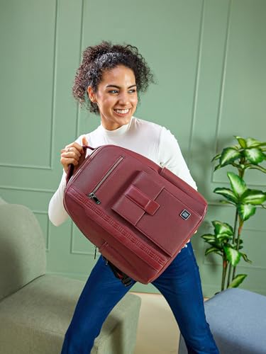 Image of EUME Nexa Backpack Bag For Man | 2 Large Compartment office Laptop Backpack | Fits Up to 15.6 inch Laptop | Vegan Leather | Travel Bag | Laptop Backpack For Men and Women