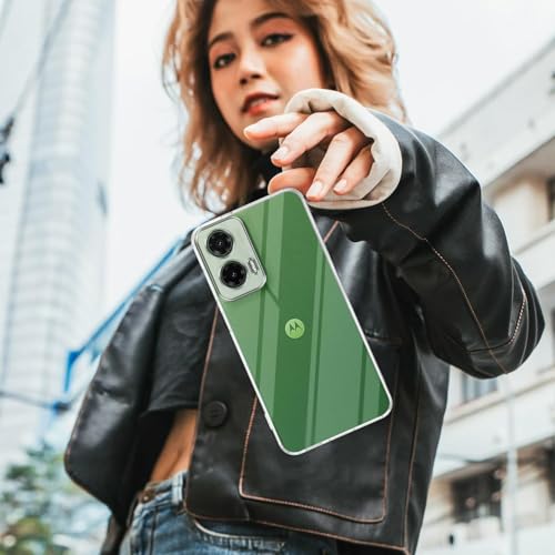 Image of Jkobi Silicone Back Cover Case for Motorola Moto G35 5G (Clear Shockproof Case with Camera Protection | Soft and Flexible | Transparent)