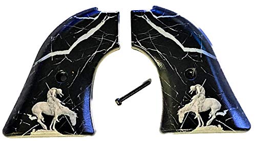 Premium Gun Grips Compatible Replacement Grips fit Heritage Arms Rough Rider Solid ABS HD Image End of The Trail UV Printed Grips - Premium Gun Grips