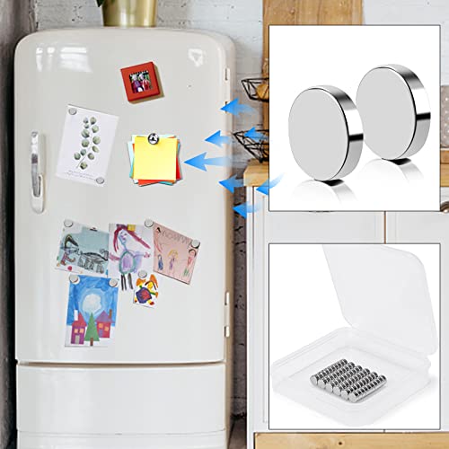 Image of 180PCS Small Round Magnets for Refrigerator, 6X3mm Multi-use Circle Button Tiny Rare Earth Magnet,Mini Neodymium Magnets for Whiteboard, Classroom, Office,Fridge