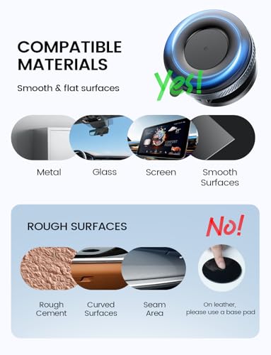 Lamicall Magsafe Magnetic 360° Adjustable Vacuum Suction Cup Phone Mount - image 9
