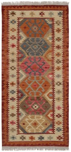 CarpetLiving*com Tappeto Passatoia Kilim KABAN - 180x60cm - Qualità Premium, Stile Classico Elegante - Runner per Corridoio, Ingresso o Scendiletto