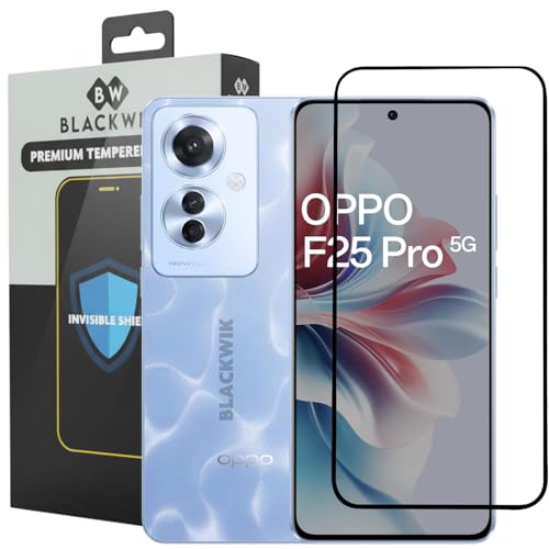 Image of Blackwik Tempered Glass Screen Protector for Oppo F25 Pro /Oppo Reno 8 Pro /Poco X6 5G / Oppo Reno 8 Pro Plus with Edge-To-Edge Protector Coverage | Easy Installation Kit (Black)