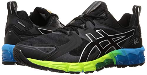 TÊNIS ASICS GEL-QUANTUM 180-MASCULINO-BLACK/AIZURI BLUE Cor:Preto;Tamanho:41;Gênero:Masculino