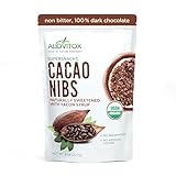 Cacao Nibs Naturally Sweetened with Yacon Syrup - Zero Sugar Keto Paleo and Vegan Friendly - Criollo Raw Cocoa Chocolate Nutritional Protein Snack - USDA Organic 8oz by Alovitox