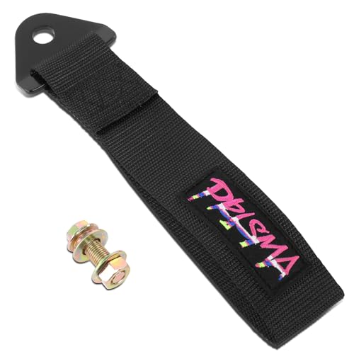 NRG Innovations Front/Rear Bumper 1.875 Inches Wide Nylon Belt Towing Strap, Black, 9.5