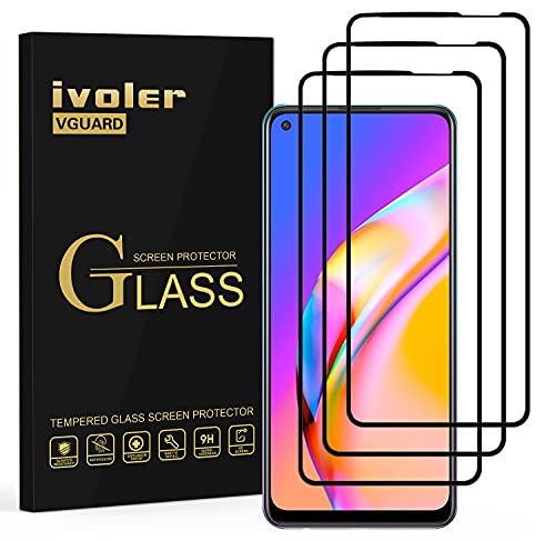 ivoler 3 Piezas Protector de Pantalla para Oppo A94 5G, [Cobertura Completa] Cristal Vidrio Templado Premium, [Dureza 9H] [Anti-Arañazos] [Sin Burbujas]