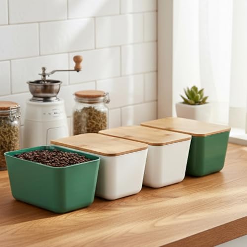 com-four® 4x boîte de rangement avec couvercle en bambou – vue 6