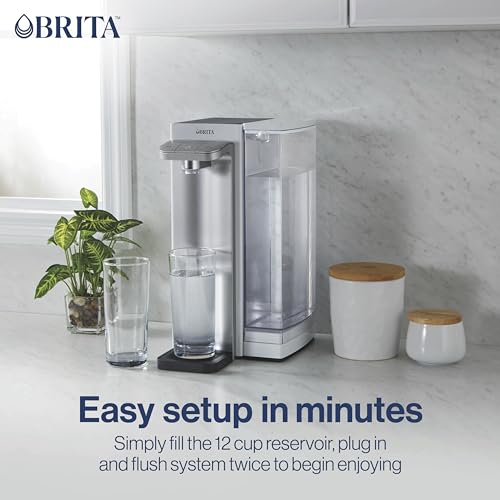 Brita Hub Instant Powerful Countertop Water Filter System, Reduces 70+ Contaminants, 12 Cup Water Reservoir, Includes 6 Month Carbon Block Filter, White, 87340 - Thumbnail 4